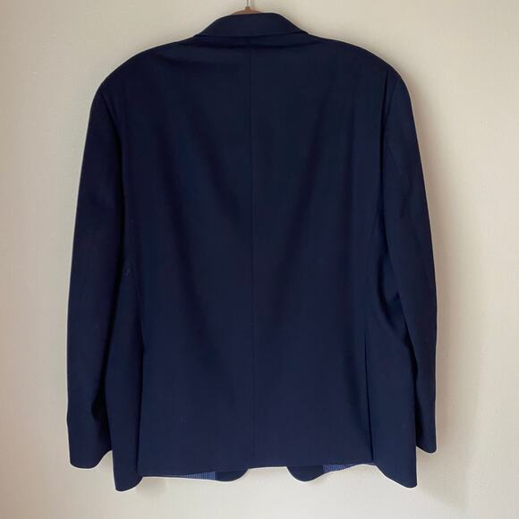 MICHAEL KORS Men's 48L Navy 2 Button Blazer Sports Coat Lined Preppy Career - Picture 6 of 11